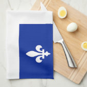 Serviette de cuisine avec Drapeau du Québec, Canad (Quart Plié)