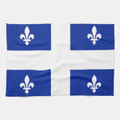 Serviette de cuisine avec Drapeau du Québec, Canad (Horizontal)