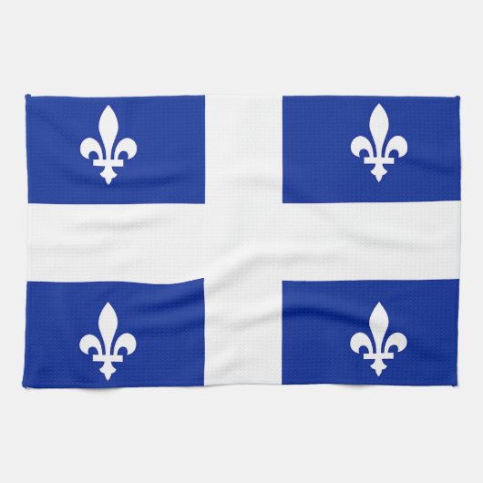 Serviette de cuisine avec Drapeau du Québec, Canad (Horizontal)