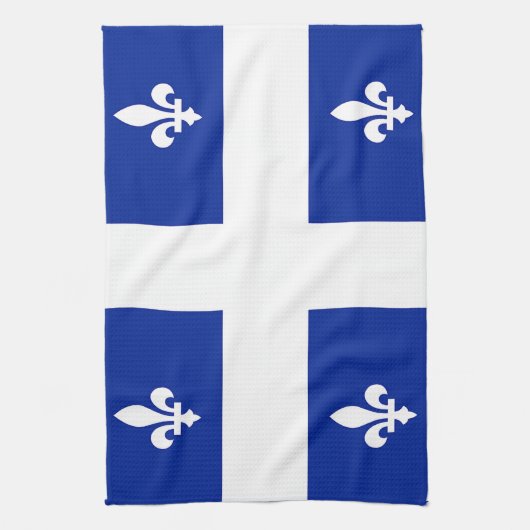 Serviette de cuisine avec Drapeau du Québec, Canad (Vertical)