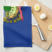 Serviette de cuisine avec Drapeau du Vermont, État (Quart Plié)