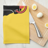 Serviette de cuisine avec drapeau d'Uri, Suisse (Quart Plié)