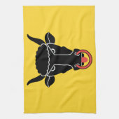 Serviette de cuisine avec drapeau d'Uri, Suisse (Vertical)