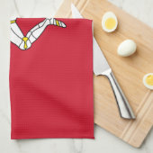 Serviette de cuisine avec Drapeau Isle of Man, Roy (Quart Plié)