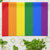 Serviette de cuisine avec drapeau Rainbow LGBT Pri (Plié)