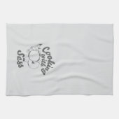 serviette de cuisine avec du sass gris doux (Horizontal)