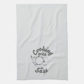 serviette de cuisine avec du sass gris doux (Vertical)