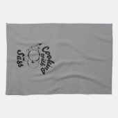 serviette de cuisine avec du sass gris foncé (Horizontal)