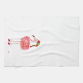 serviette de cuisine avec flamant rose (Horizontal)