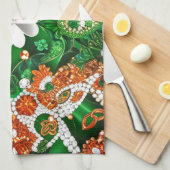 Serviette de cuisine avec Irlande Couleurs Design (Quart Plié)