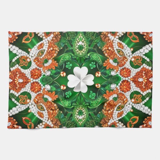 Serviette de cuisine avec Irlande Couleurs Design (Horizontal)
