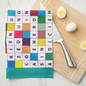 Serviette de cuisine avec la conception de mois de (Quart Plié)