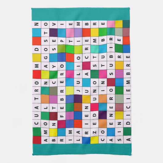 Serviette de cuisine avec la conception de mois de (Vertical)