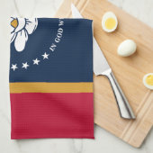 Serviette de cuisine avec le drapeau de l'État du  (Quart Plié)