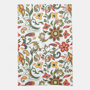 Serviette de cuisine avec les motifs décoratifs