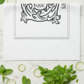 Serviette de cuisine avec logo intérieur (Plié)