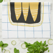 Serviette de cuisine avec poisson en conserve (Plié)