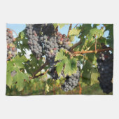 Serviette de cuisine avec raisins de vigne (Horizontal)