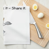 Serviette de cuisine avec règlement de cuisine et  (Quart Plié)