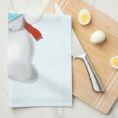 Serviette de cuisine avec Snowman Guitariste - Drô (Quart Plié)