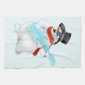 Serviette de cuisine avec Snowman Guitariste - Drô (Horizontal)