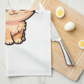 Serviette de cuisine avec un chaton roux mignon (Quart Plié)