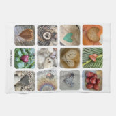 Serviette de cuisine avec une douzaine de coeurs (Horizontal)