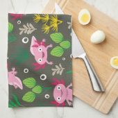Serviette de cuisine Axolotl (Quart Plié)