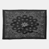 Serviette de cuisine Bandana Noire (Horizontal)