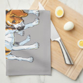 Serviette de cuisine beagle (Quart Plié)