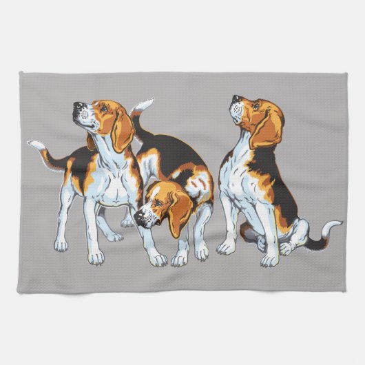 Serviette de cuisine beagle (Horizontal)