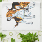 Serviette de cuisine beagle (Plié)