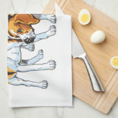 Serviette de cuisine beagle (Quart Plié)