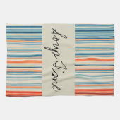 Serviette De Cuisine Beige En Grille (Horizontal)