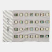 Serviette De Cuisine Beige En Grille (Horizontal)