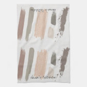 Serviette De Cuisine Beige En Grille (Vertical)