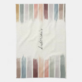 Serviette De Cuisine Beige En Grille (Vertical)