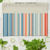 Serviette De Cuisine Beige En Grille (Plié)