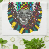 Serviette de cuisine bergère allemande - personnal (Plié)