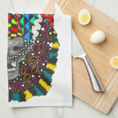 Serviette de cuisine bergère allemande - personnal (Quart Plié)