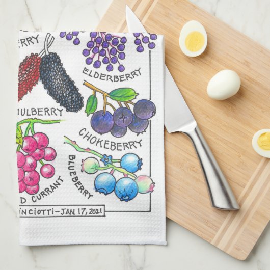 Serviette de cuisine Berries (Quart Plié)