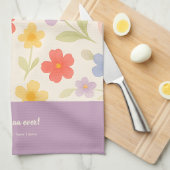 Serviette de cuisine Best Nana Ever - Design flora (Quart Plié)