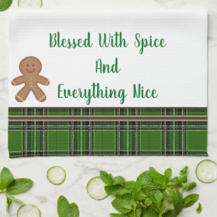 Serviette de cuisine Bienheureux avec épices et t