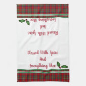 Serviette de cuisine Bienheureux avec épices et to (Vertical)