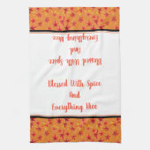 Serviette de cuisine Bienheureux avec épices et to (Vertical)