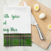 Serviette de cuisine Bienheureux avec épices et to (Quart Plié)