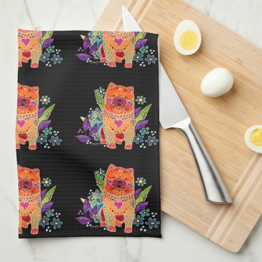 serviette de cuisine BINDI à sangle lisse (Quart Plié)