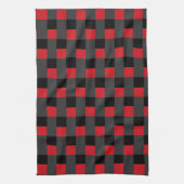 Serviette de cuisine Black Red Check (Vertical)