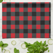Serviette de cuisine Black Red Check - Conception  (Plié)