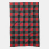 Serviette de cuisine Black Red Check - Conception  (Vertical)